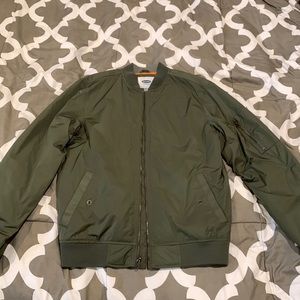 Men’s Navy Green Bomber Jacket - NEW, NEVER WORN